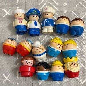 Lot of vintage Fisher-Price Little People Shelcore Chunky Sailor Crew Figures